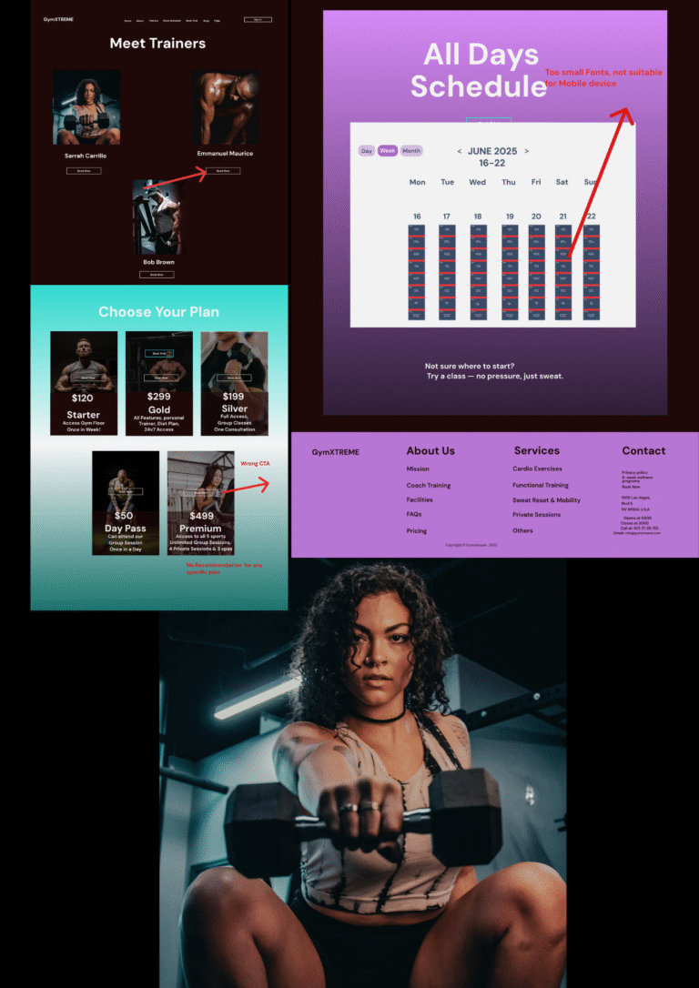 Issues showed in webpage 2
