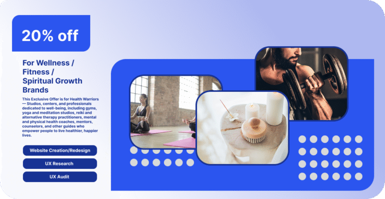 20% discount for Wellness/ Fitness/ Spiritual Growth Brands